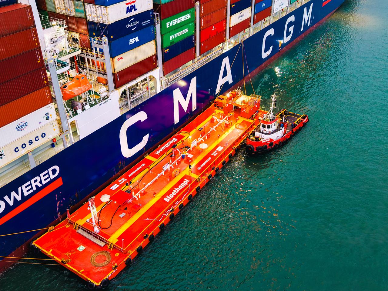 CMA CGM advances regular ethanol bunkering at Port of Santos