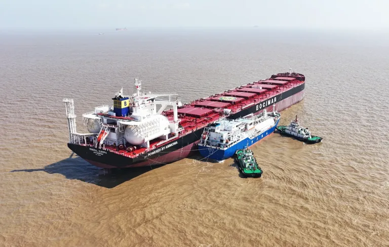 World’s first commercial green ammonia ship-to-ship bunkering completed