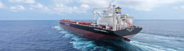 CMB.TECH’s first ammonia-powered bulk carrier begins maiden voyage