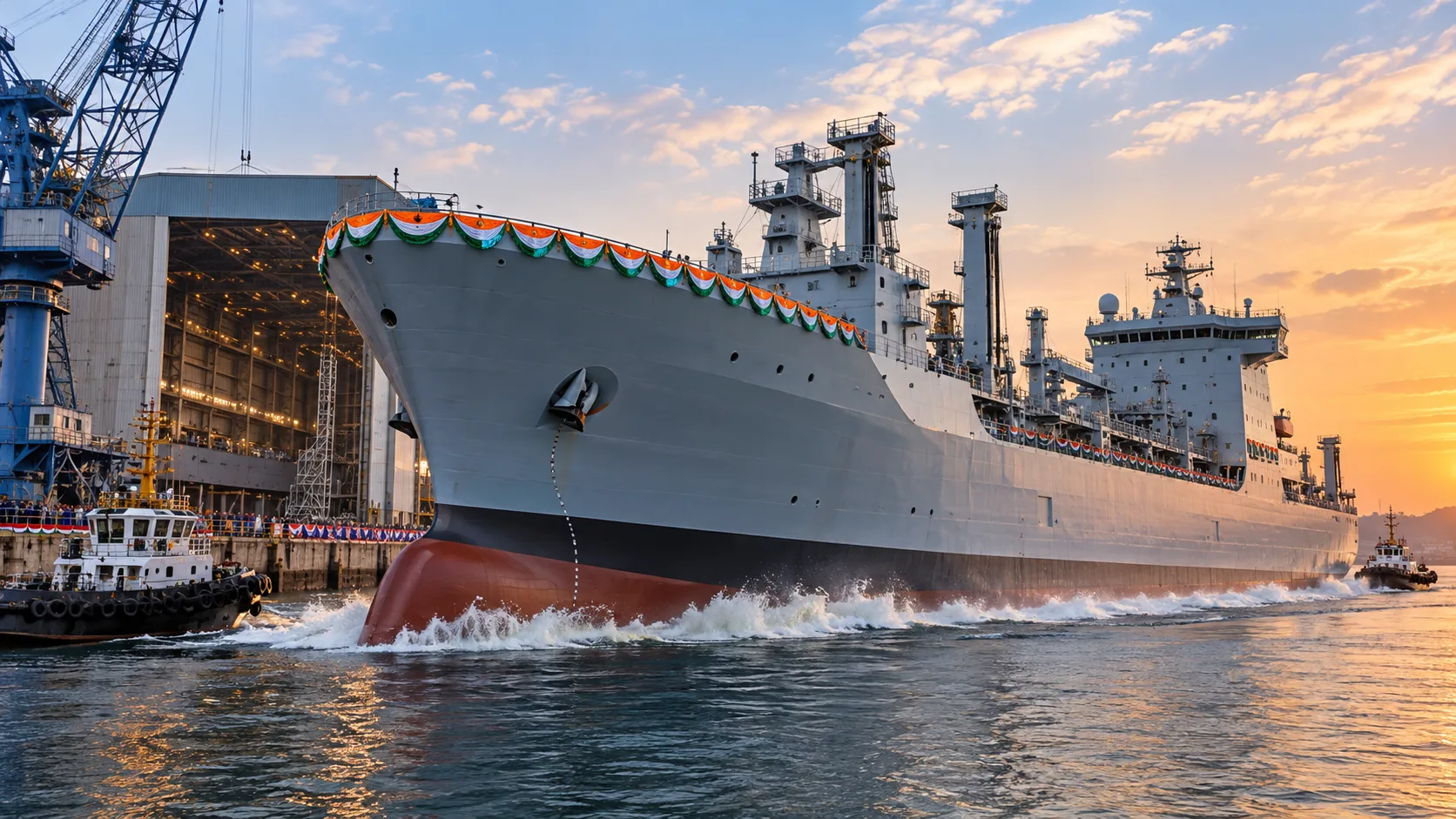 India launches first fleet support ship under IRS certification